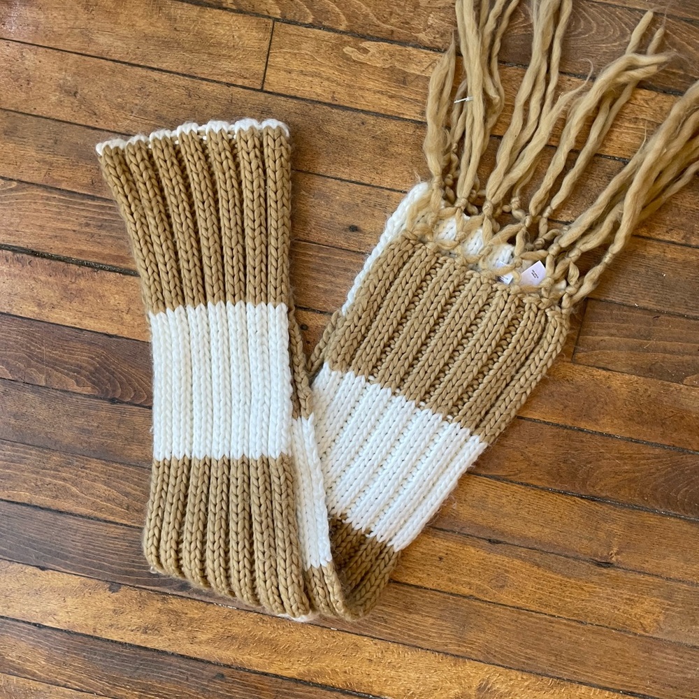 Joe Boxer Striped Knit Scarf with Fringe